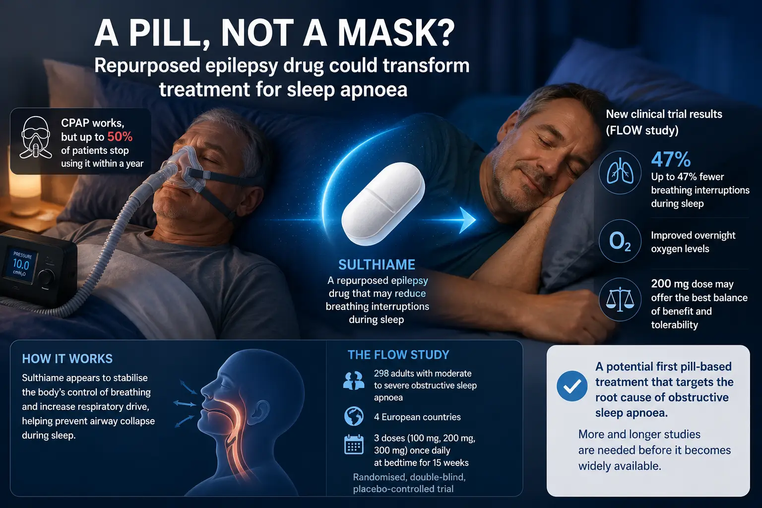 A Pill for Sleep Apnoea- Clinical Trial Results Are Promising
